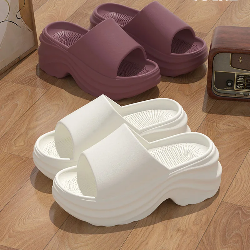 Women Shoes Wedges - Thick Bottom Platform Solid Color Eva