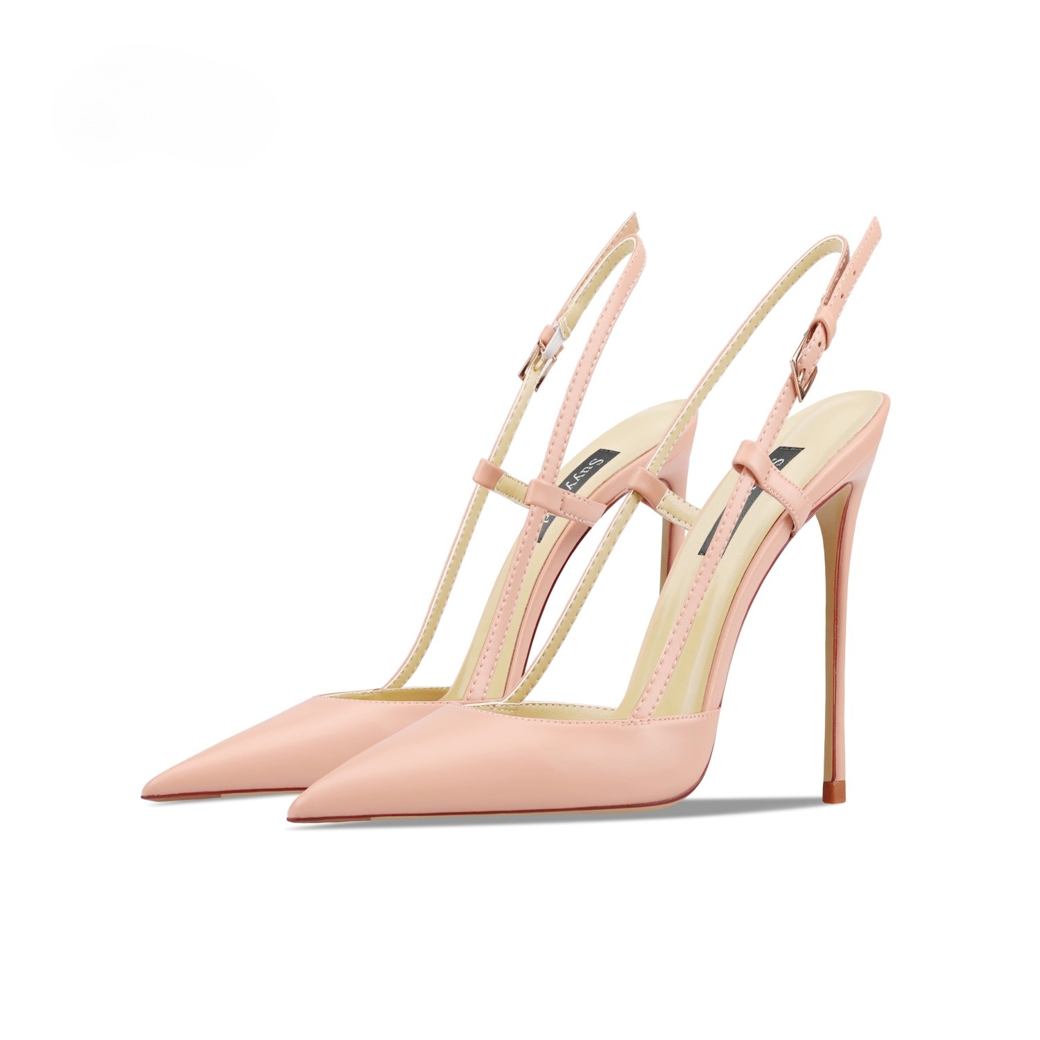 Women Shoes Formal - Bare leather edge buckle straight strap