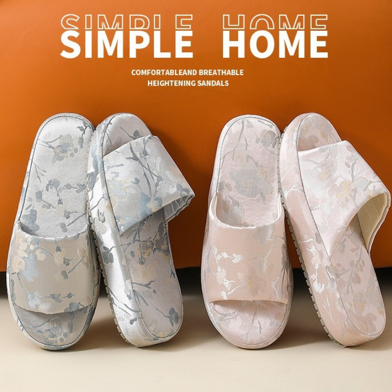 Women Shoes Wedges - 2026 Chinese Style Indoor Platform Slippers