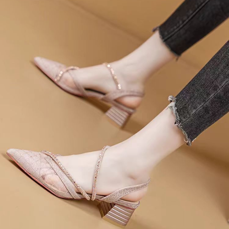 French Style Rhinestone Mesh P - Gladiator Sandal Women ulasan dan harga