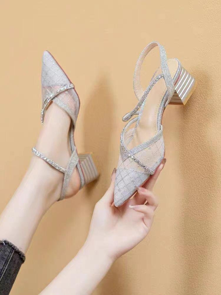 French Style Rhinestone Mesh P - Gladiator Sandal Women ulasan dan harga