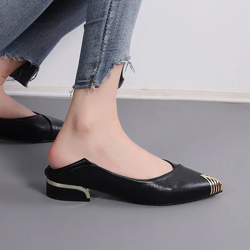 Low Heel Elegant Block Ladies  - Women Shoes Quick Delivery ulasan dan harga