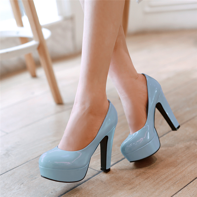 Elegant Women High Heels Platf - Women'S Shoes Navy Blue ulasan dan harga