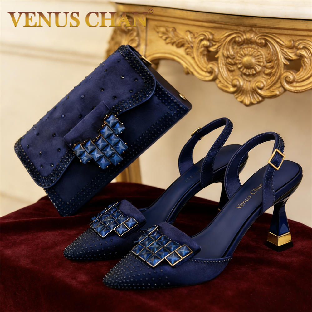 Mineral Blue Rhinestone High H - Women'S Shoes Navy Blue ulasan dan harga