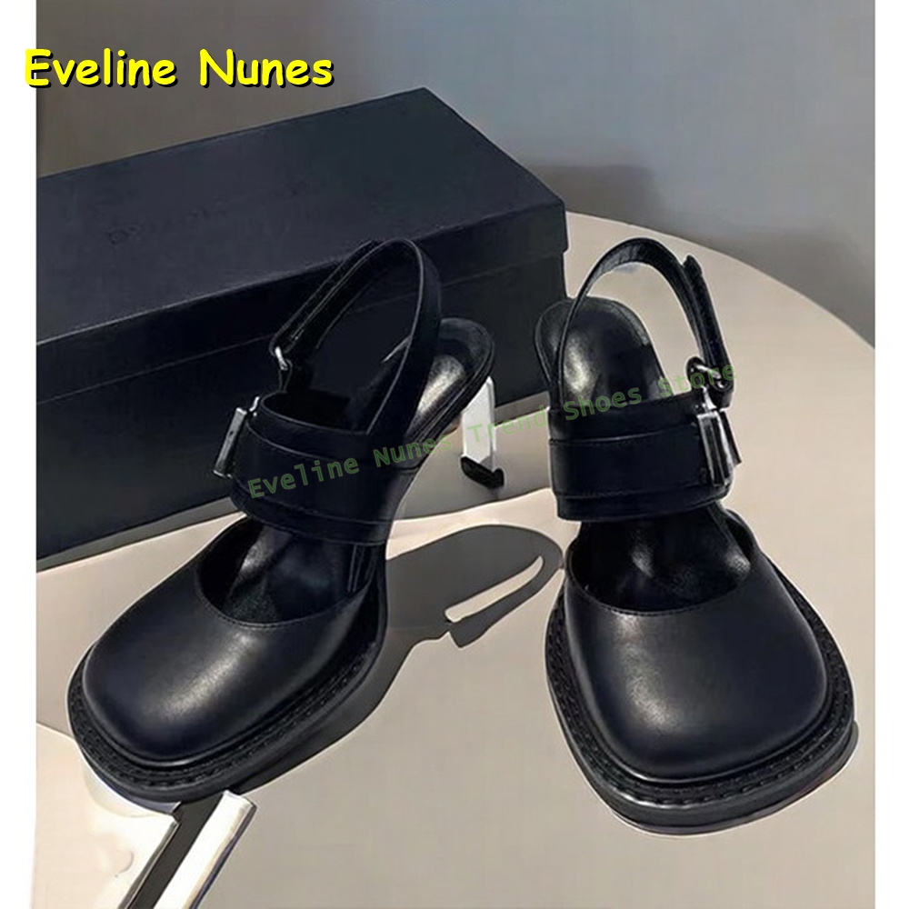 Women's Black Square Toe Buckl - Square Toe Mule ulasan dan harga