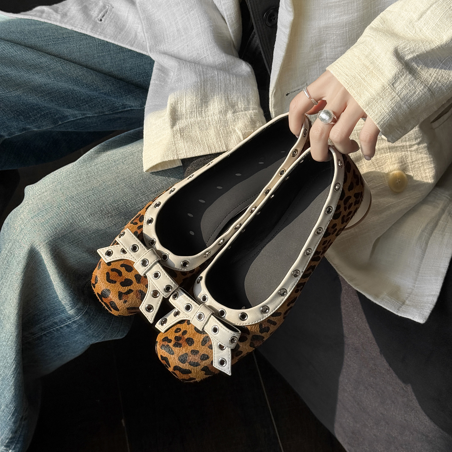 Women's Leopard Print Patent L - Court Heel Pointed ulasan dan harga
