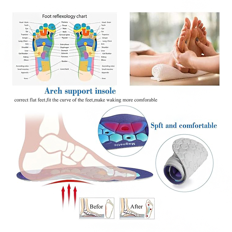 Magnetic Sports Shoe Insoles M - Women'S Shoes High Arch Support ulasan dan harga