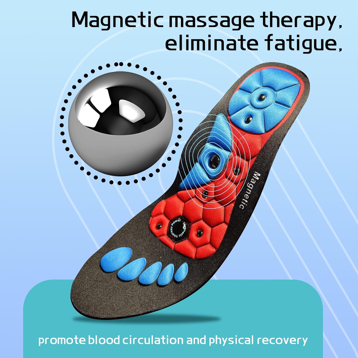 Magnetic Sports Shoe Insoles M - Women'S Shoes High Arch Support ulasan dan harga