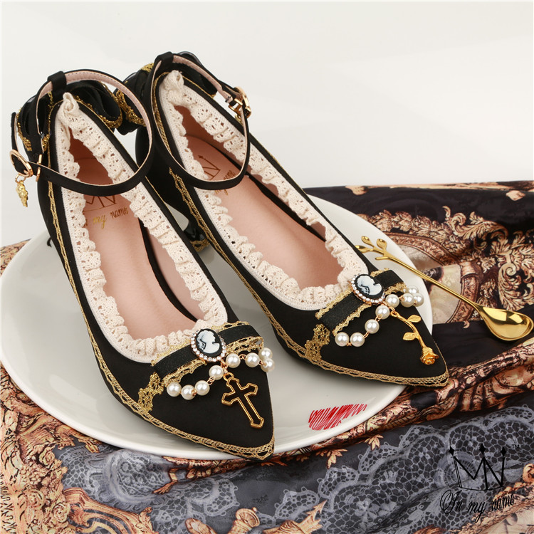 Princess tea party kawaii  cou - Court Heel Pointed ulasan dan harga