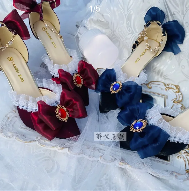 Lolita High Heels Shoes Elegan - Court Heel Pointed ulasan dan harga