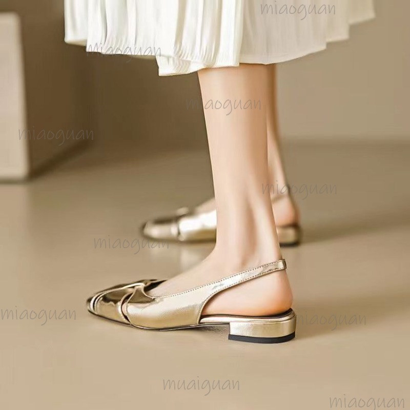 Cover Toe Low Heel Pumps Women - Square Toe Mule ulasan dan harga