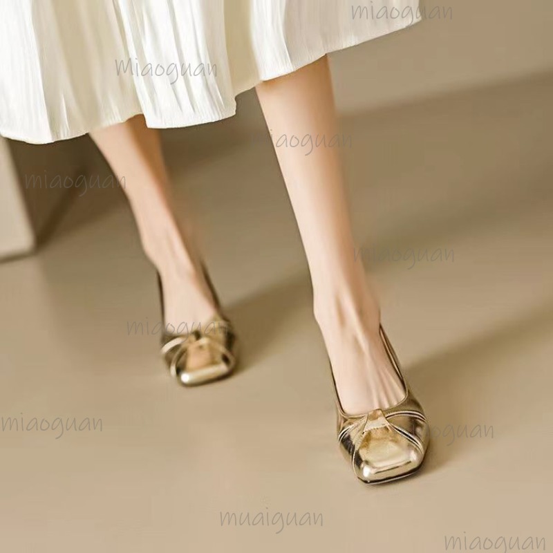 Cover Toe Low Heel Pumps Women - Square Toe Mule ulasan dan harga