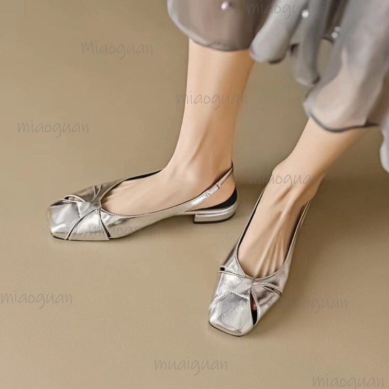 Cover Toe Low Heel Pumps Women - Square Toe Mule ulasan dan harga