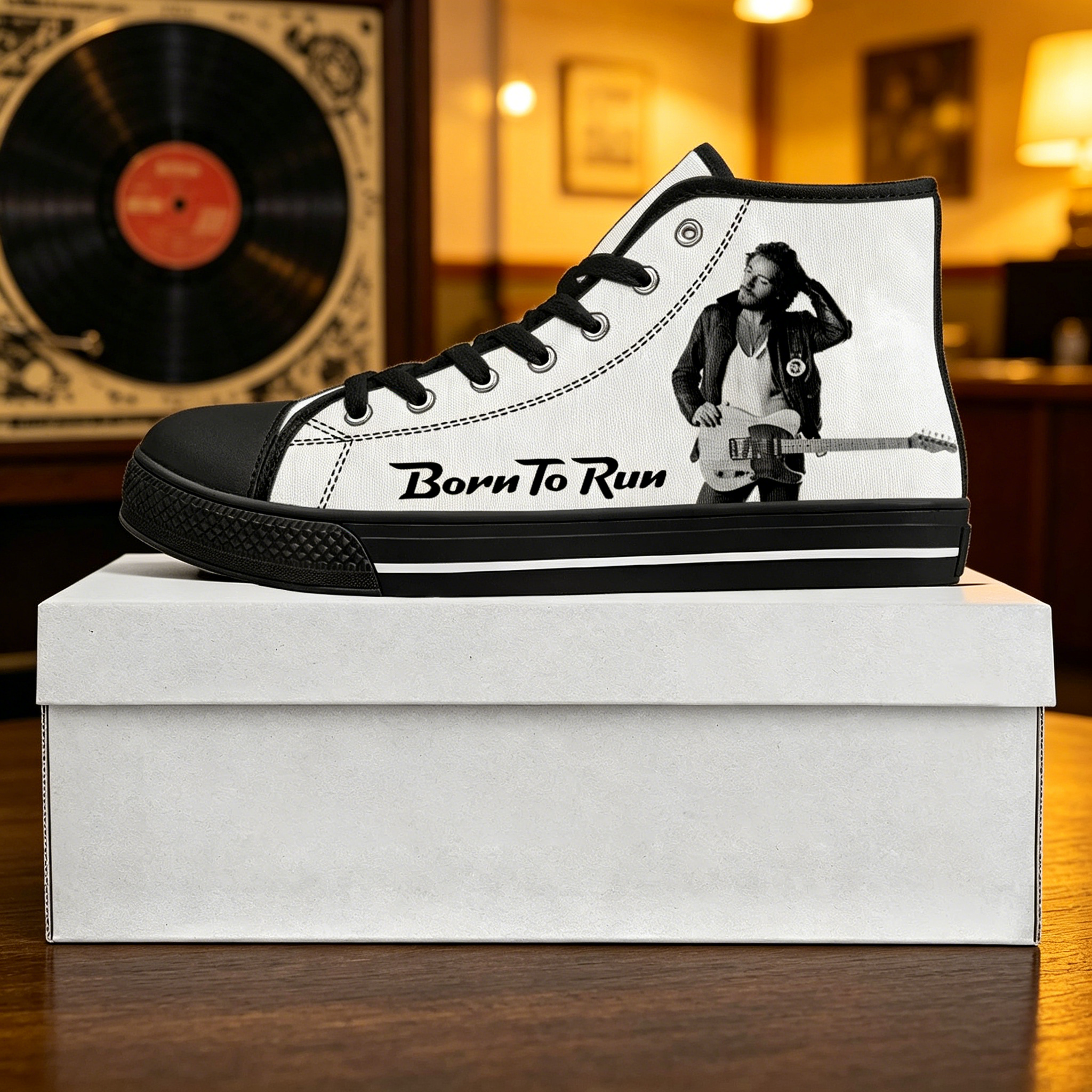 Born To Run Custom High Top Sh - Women Shoes Quote ulasan dan harga