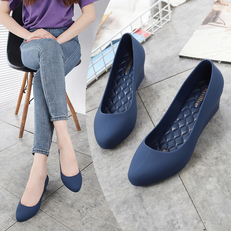 Resillee Women Navy Blue Wedge - Women'S Shoes Navy Blue ulasan dan harga