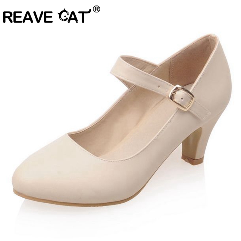 REAVE CAT woaman Med heels pum - Women'S Shoes Navy Blue ulasan dan harga