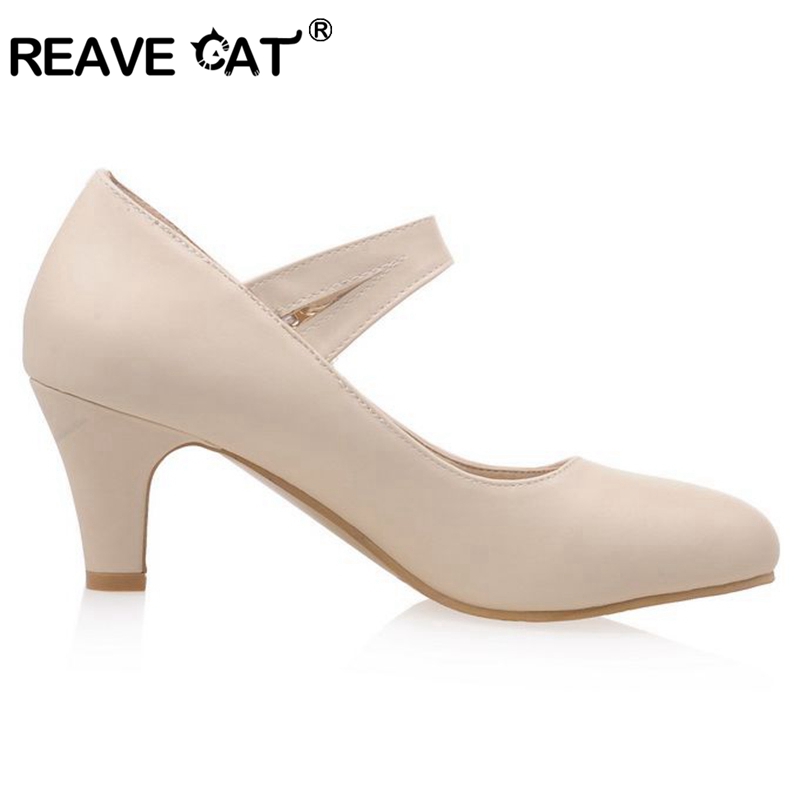 REAVE CAT woaman Med heels pum - Women'S Shoes Navy Blue ulasan dan harga