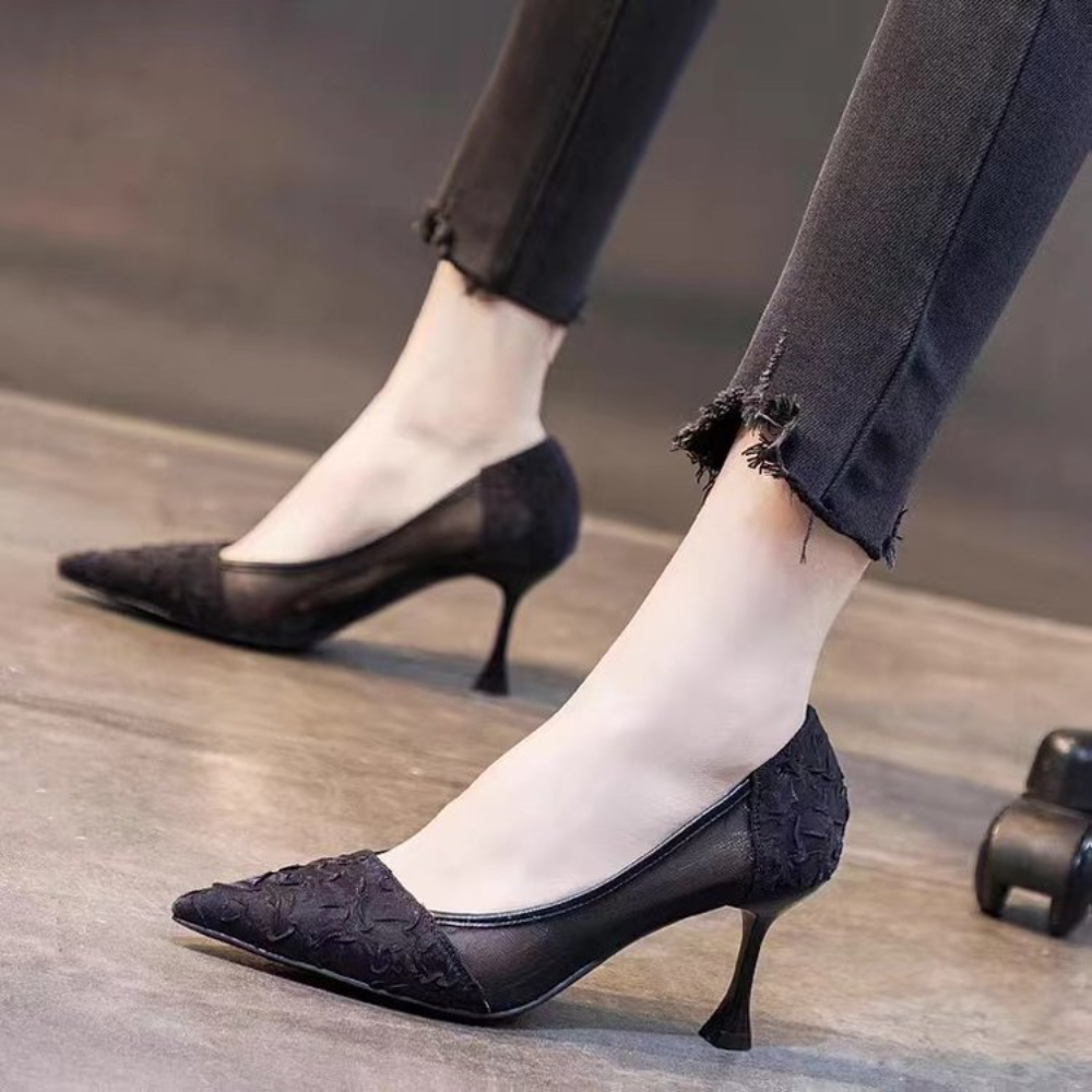 Luxe Embossed Sheer Mesh Pumps - Gladiator Sandal Women ulasan dan harga