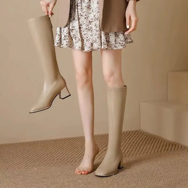 Square Toe Women's Long Boots  - Women'S Shoes For Work ulasan dan harga