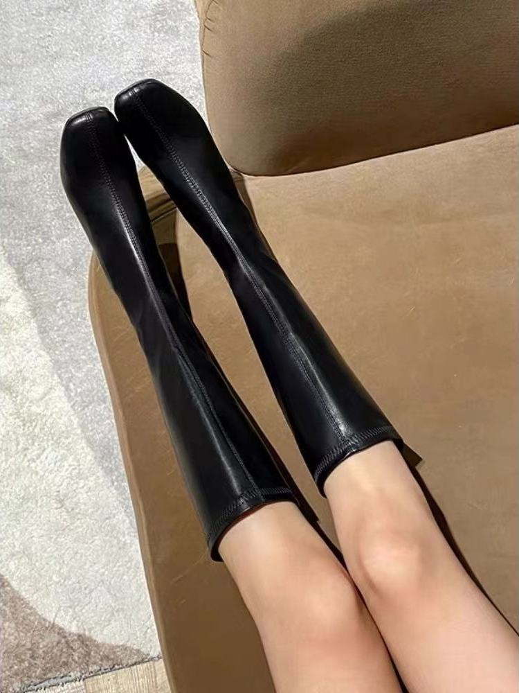 Square Toe Women's Long Boots  - Women'S Shoes For Work ulasan dan harga