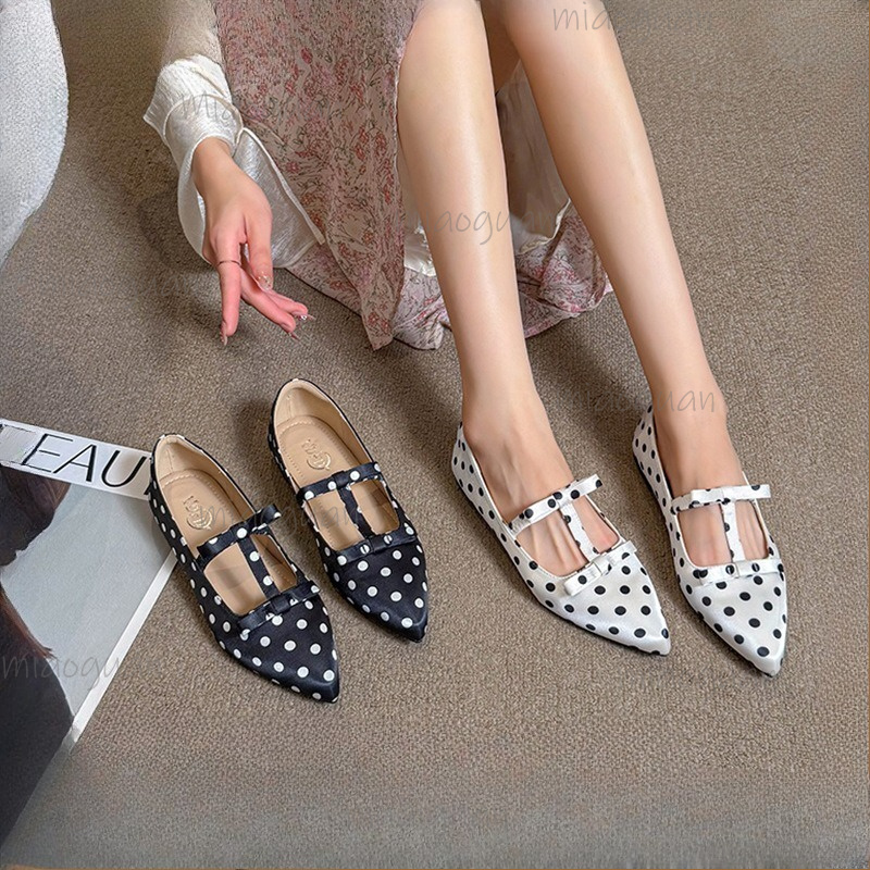 Fashion Polka Dot Flats Footwe - Women'S Shoes For Work ulasan dan harga