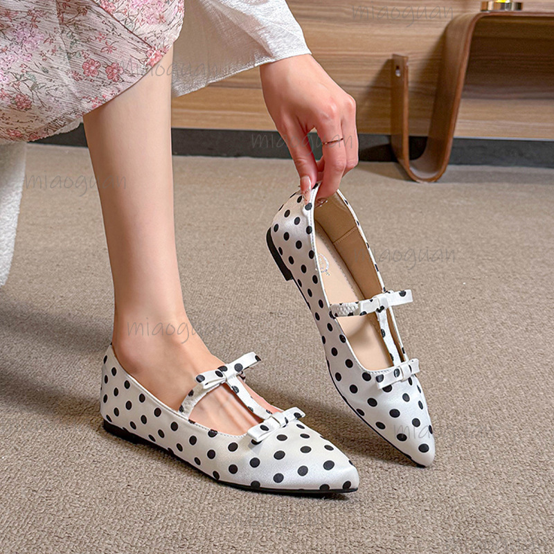 Fashion Polka Dot Flats Footwe - Women'S Shoes For Work ulasan dan harga