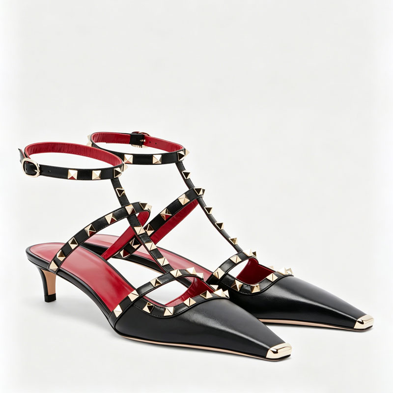 2026 Women's Rivet Low Heel Sq - Square Toe Mule ulasan dan harga