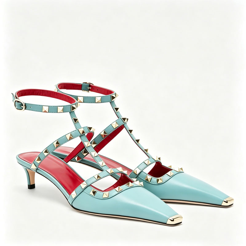 2026 Women's Rivet Low Heel Sq - Square Toe Mule ulasan dan harga