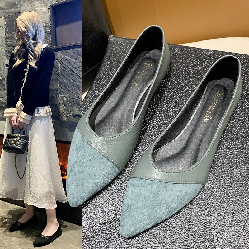 Flat black leather shoes for w - Women'S Shoes For Work ulasan dan harga