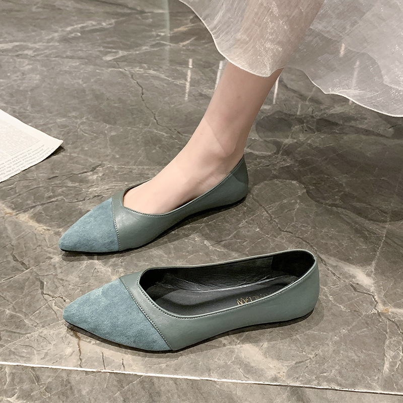Flat black leather shoes for w - Women'S Shoes For Work ulasan dan harga