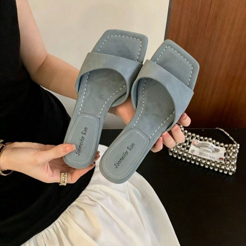 2026 Fashion Women Summer Squa - Women'S Shoes Navy Blue ulasan dan harga