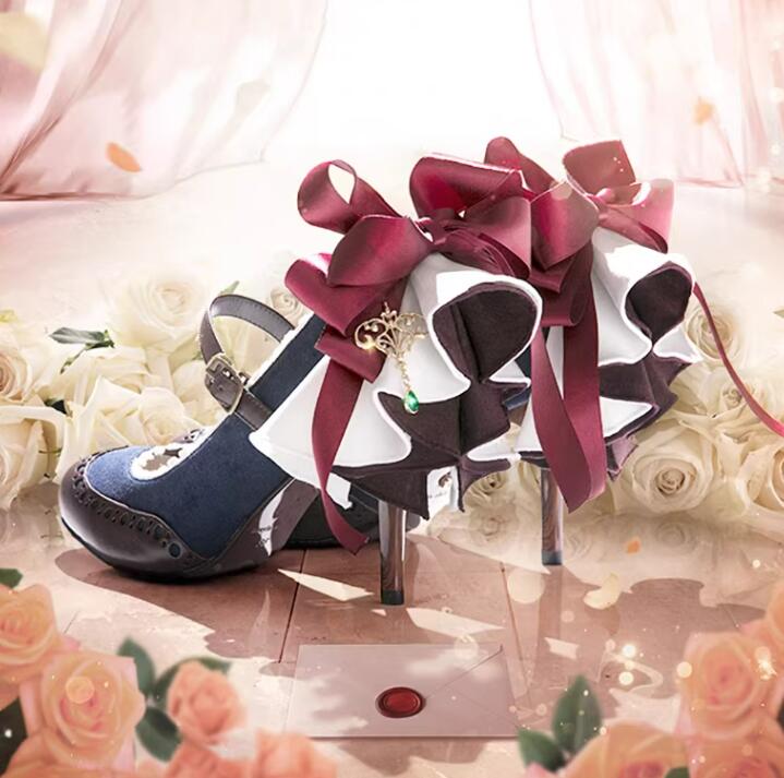 Sexy Back Bowtie with Ruffles  - Women'S Shoes Navy Blue ulasan dan harga