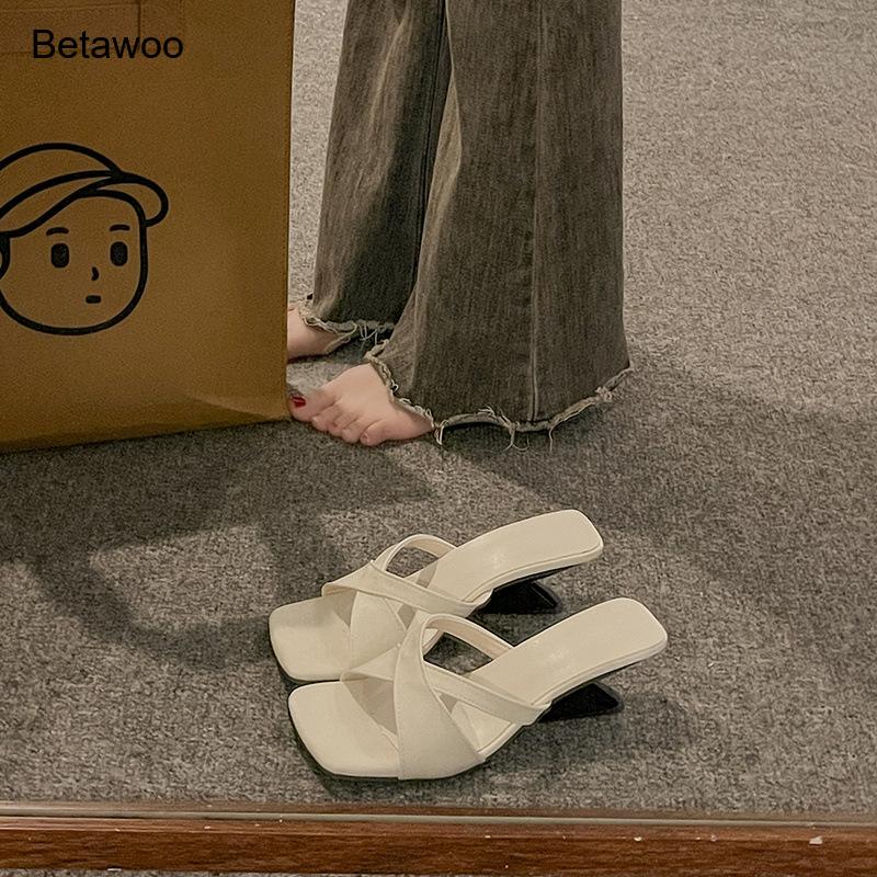 Women's Curved Block Heel Mule - Square Toe Mule ulasan dan harga