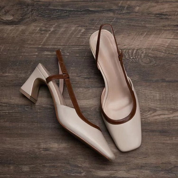 Fashion Square Toe Thick Heel  - Women Shoes Formal ulasan dan harga
