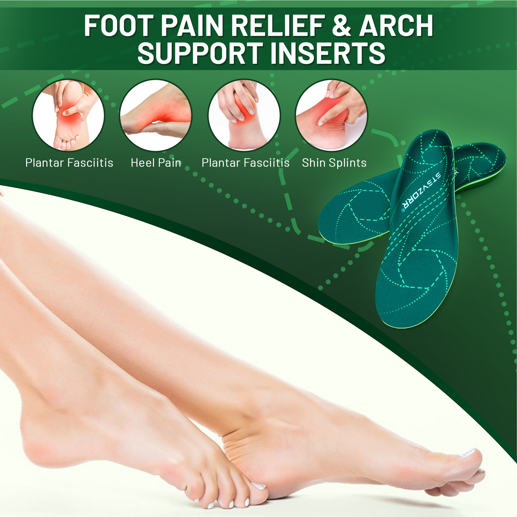 Plantar Fasciitis Relief Ortho - Women'S Shoes High Arch Support ulasan dan harga