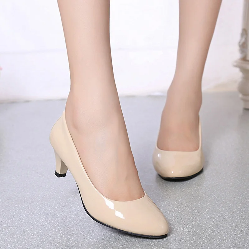 Female Pumps Nude Shallow Mout - Women'S Shoes For Work ulasan dan harga