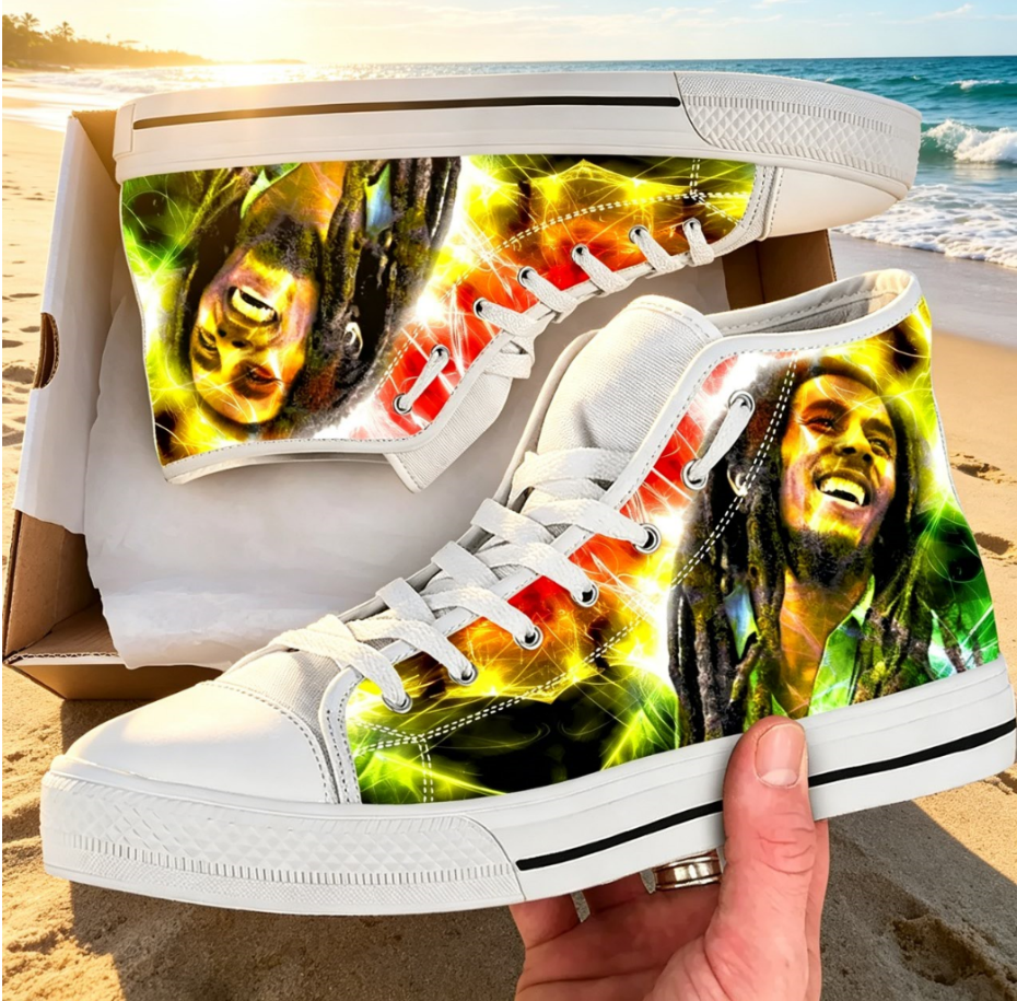 Bob Marley Quote Custom High T - Women Shoes Quote ulasan dan harga